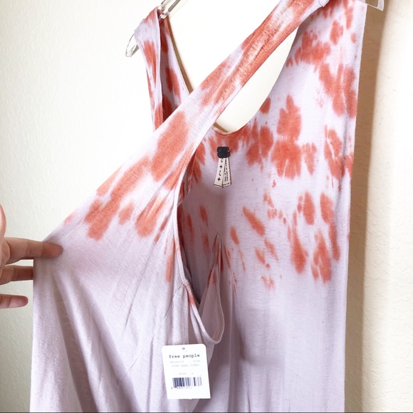 Free People | NWT Orange Spot Flowy Tank Size L - Picture 7 of 8